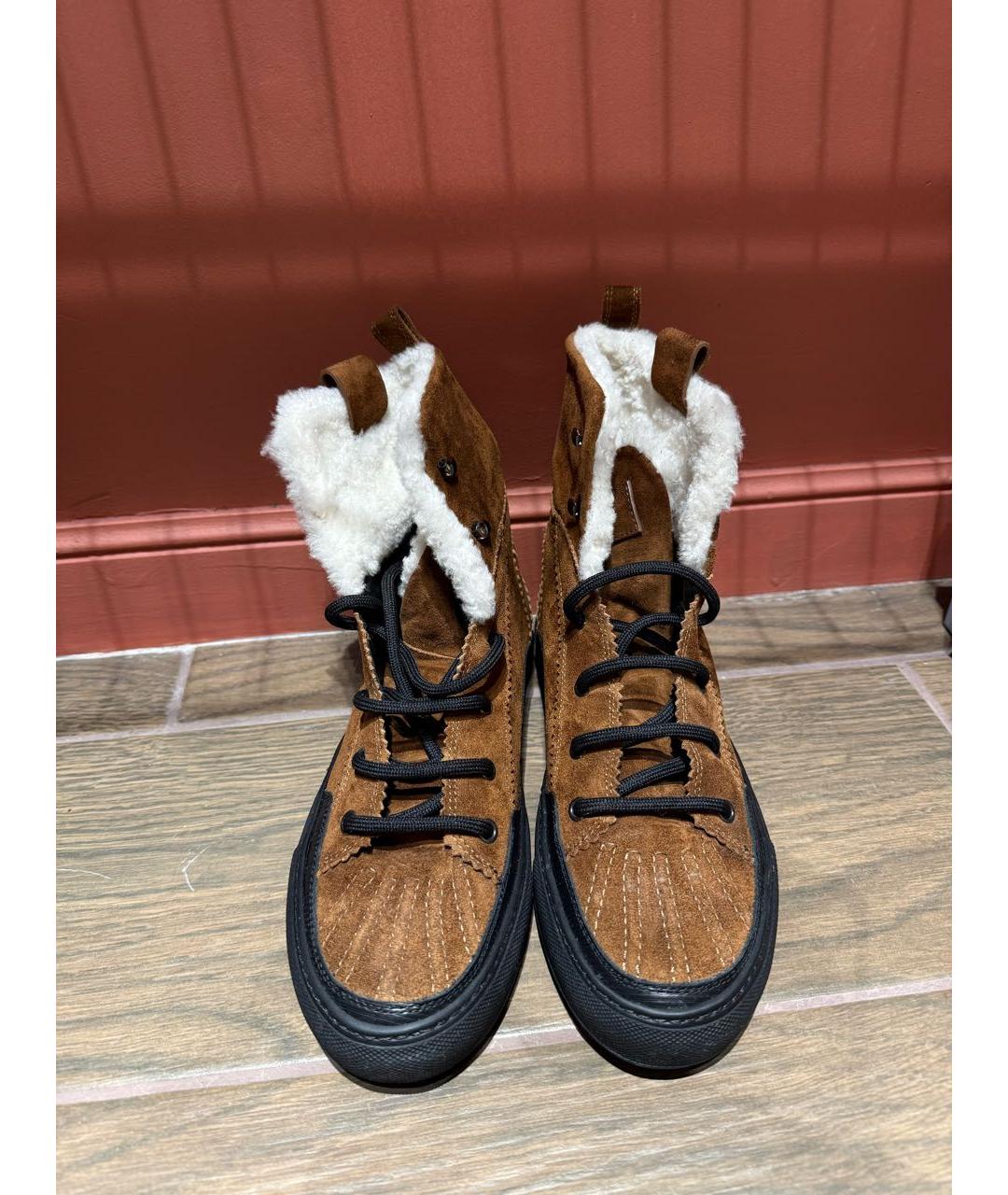 ERMANNO SCERVINO Коричневые замшевые ботинки, фото 3