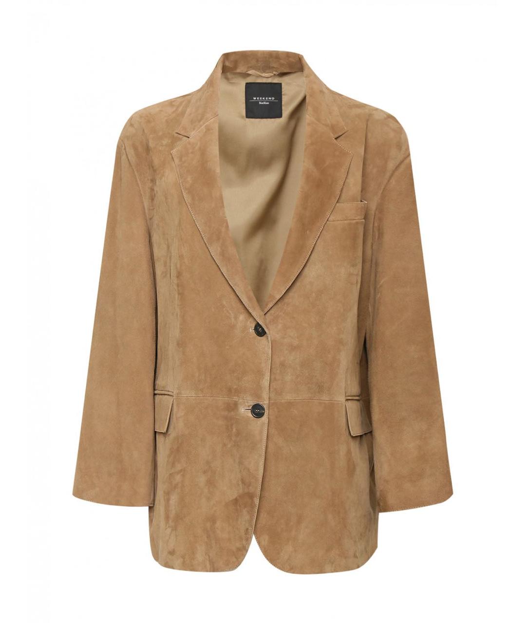 WEEKEND MAX MARA Коричневый замшевый жакет/пиджак, фото 1