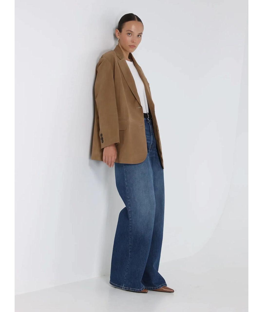 WEEKEND MAX MARA Коричневый замшевый жакет/пиджак, фото 8