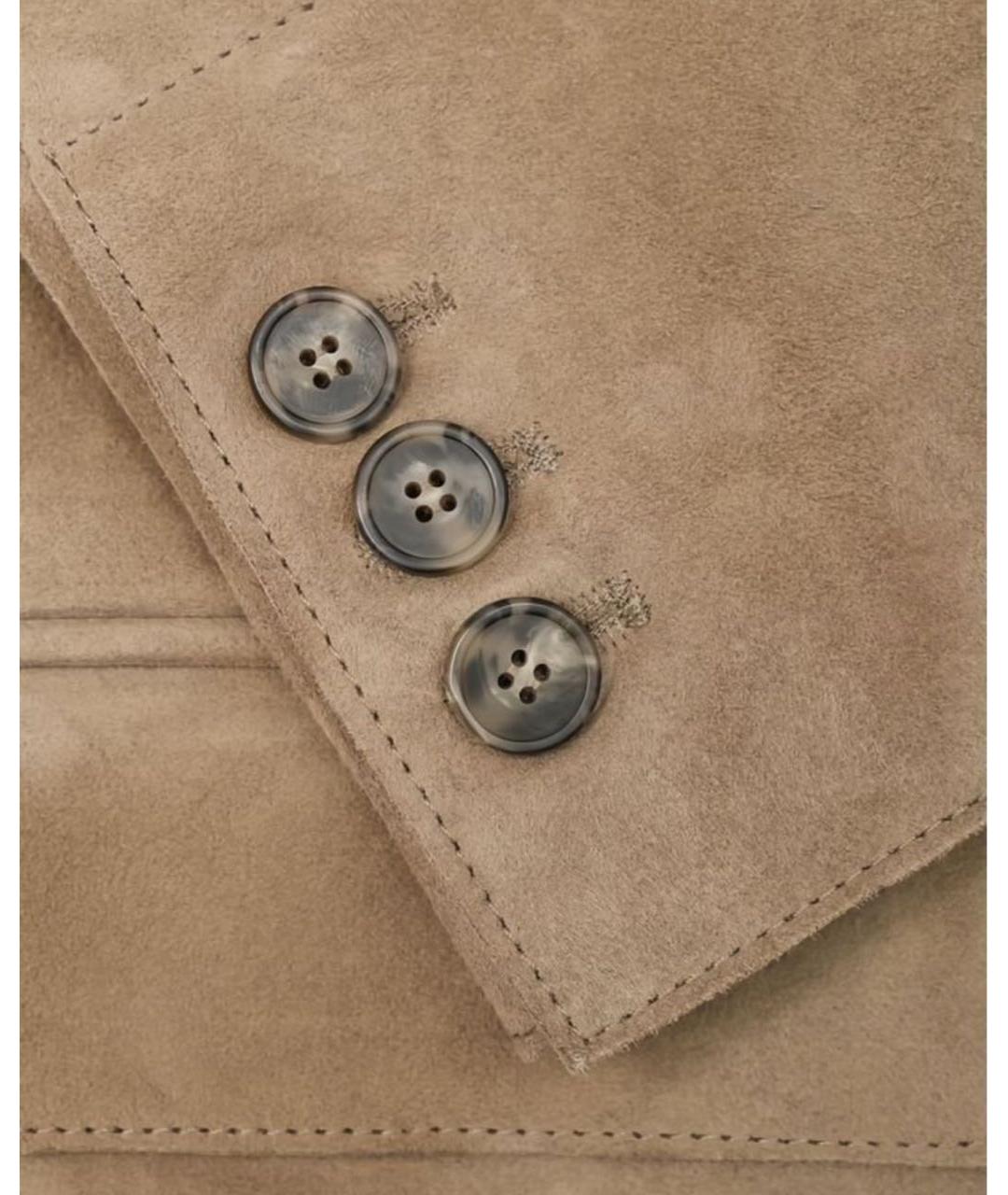 WEEKEND MAX MARA Коричневый замшевый жакет/пиджак, фото 4