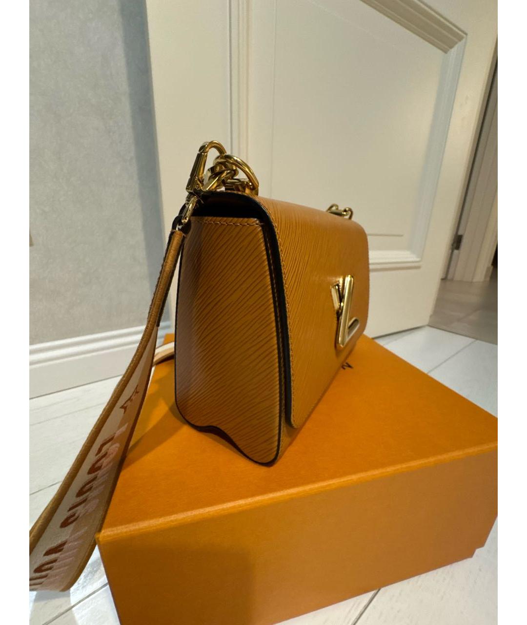 LOUIS VUITTON Коричневая кожаная сумка через плечо, фото 2