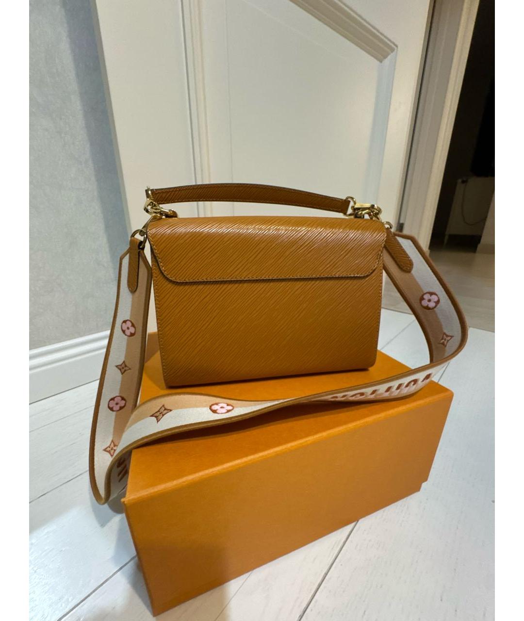 LOUIS VUITTON Коричневая кожаная сумка через плечо, фото 3