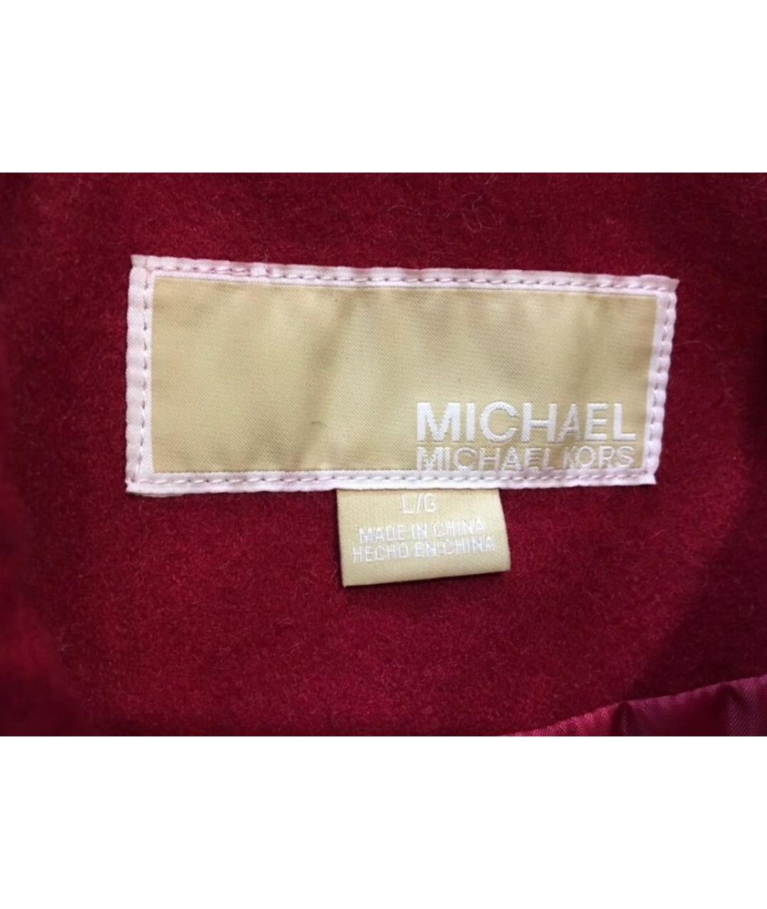 MICHAEL KORS Красное шерстяное пальто, фото 7
