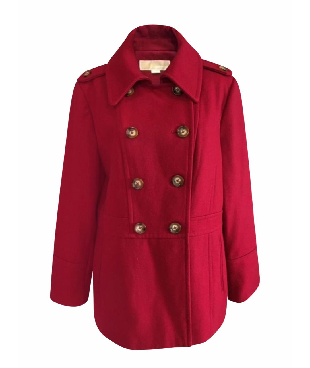 MICHAEL KORS Красное шерстяное пальто, фото 1