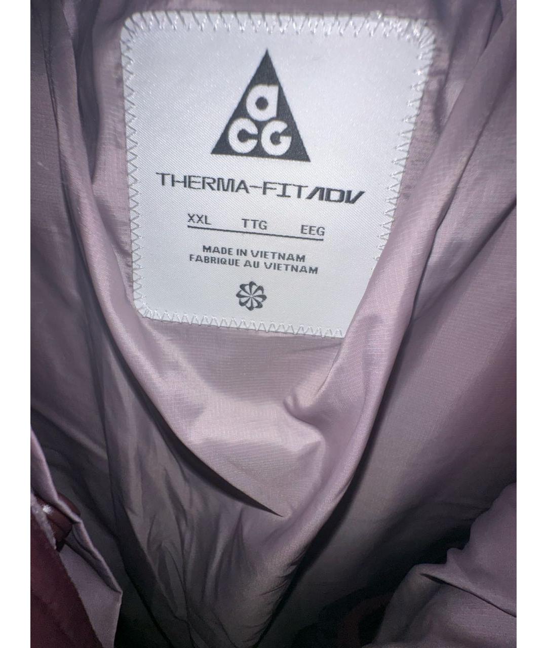 NIKE ACG Бордовый полиэстеровый пуховик, фото 5