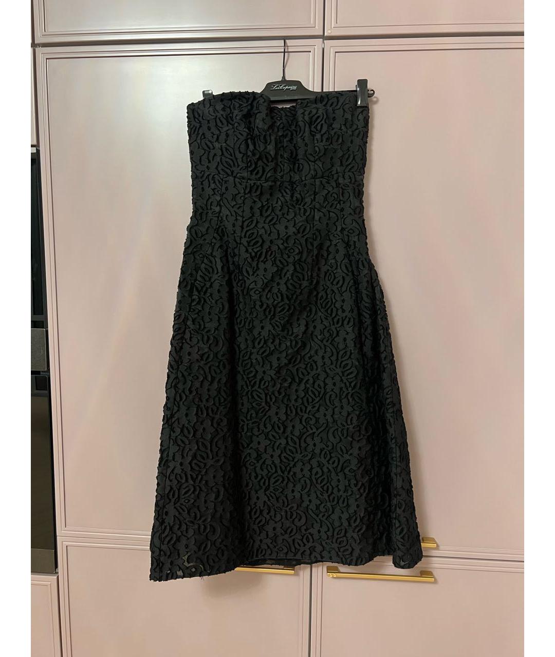 DOLCE&GABBANA Черное шелковое коктейльное платье, фото 4