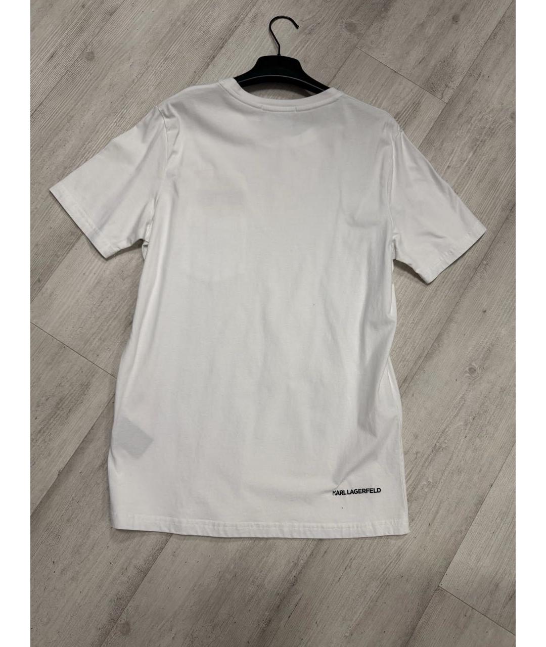 KARL LAGERFELD Белая хлопковая футболка, фото 2