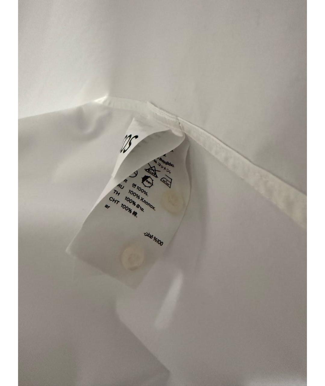 COS Белая хлопковая классическая рубашка, фото 5