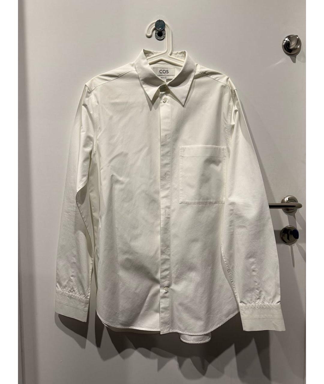 COS Белая хлопковая классическая рубашка, фото 6