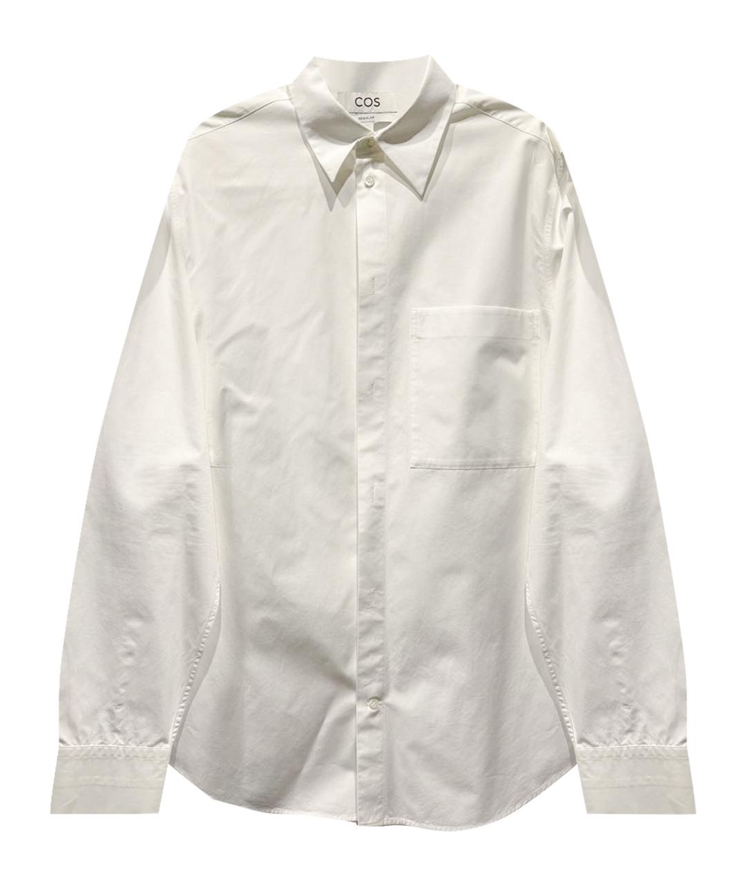 COS Белая хлопковая классическая рубашка, фото 1