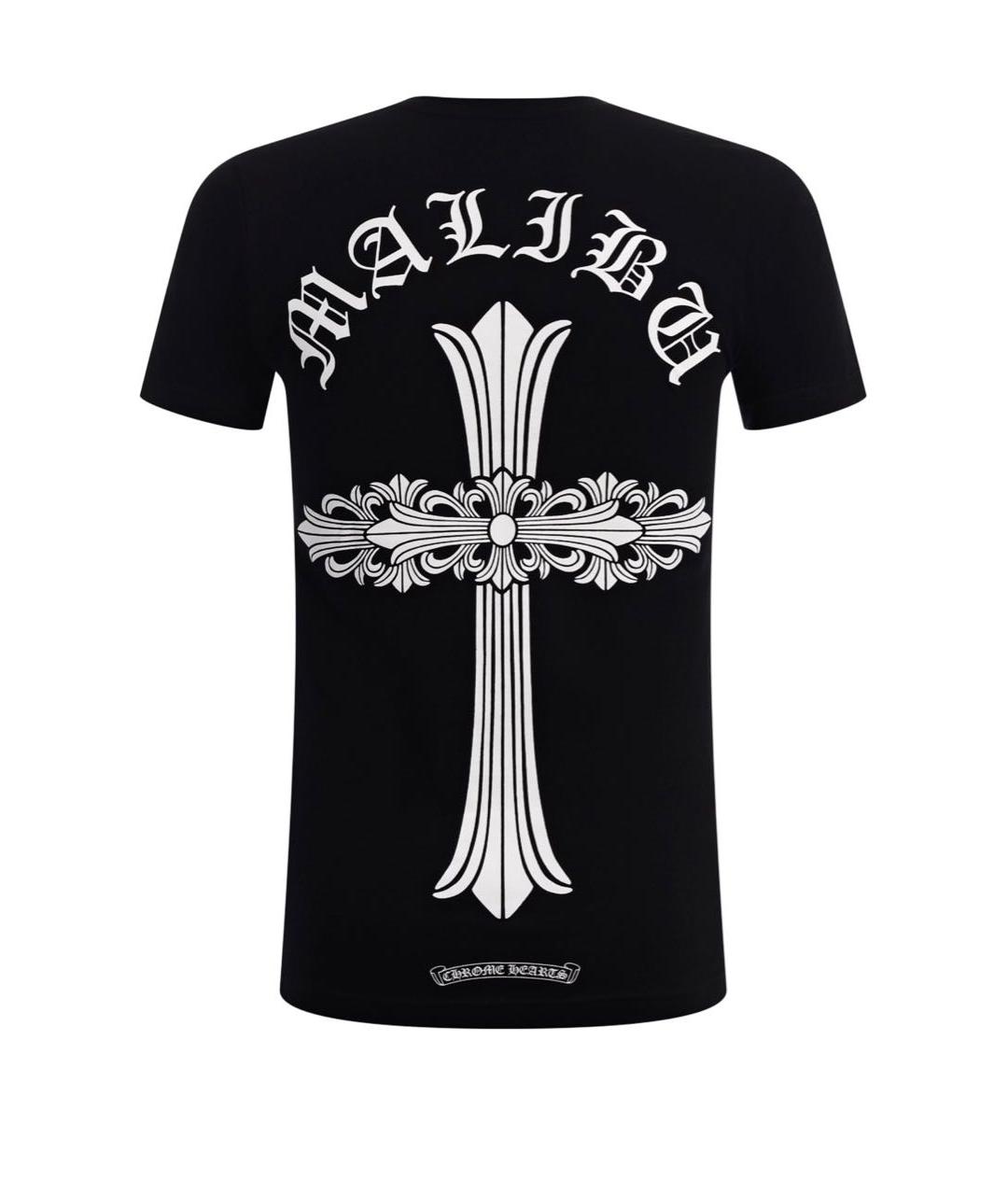 CHROME HEARTS Черная хлопковая футболка, фото 2