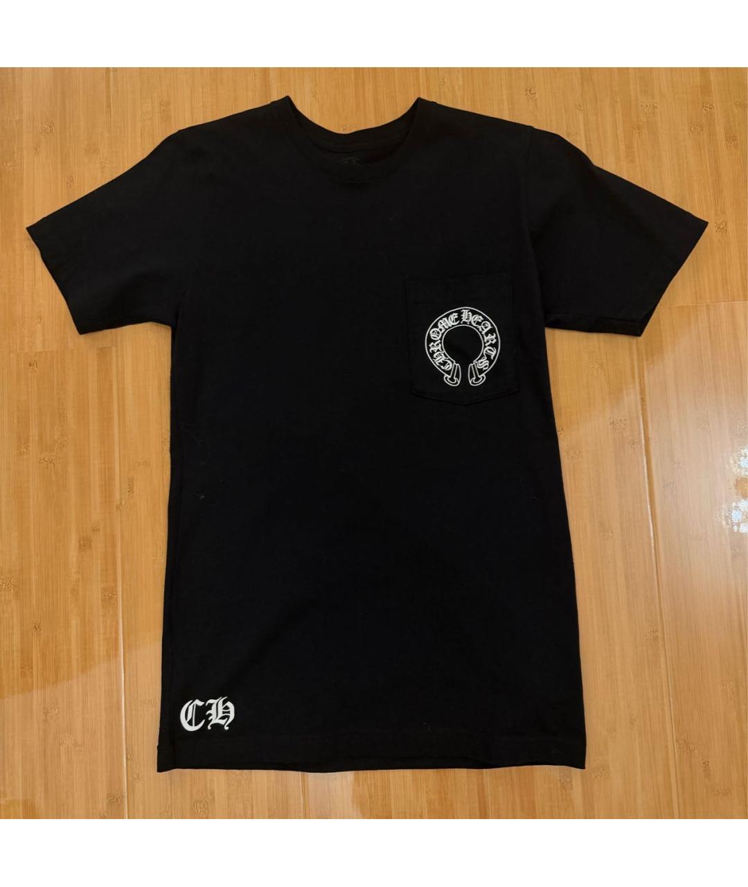 CHROME HEARTS Черная хлопковая футболка, фото 4