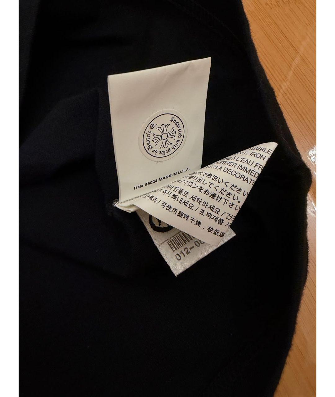 CHROME HEARTS Черная хлопковая футболка, фото 6