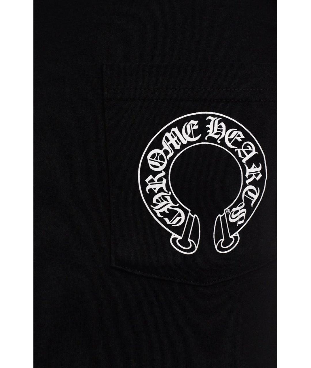 CHROME HEARTS Черная хлопковая футболка, фото 3