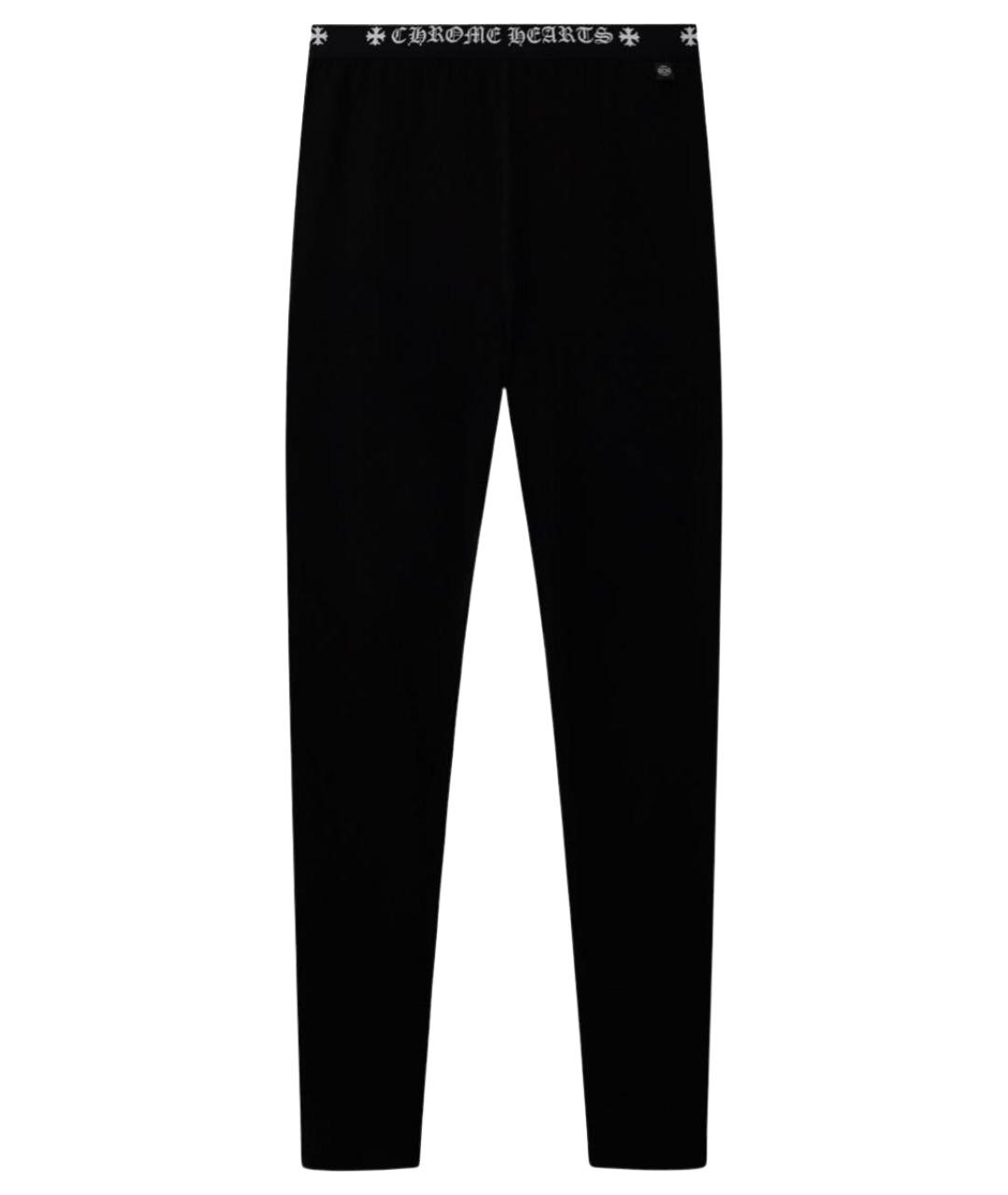CHROME HEARTS Черные хлопковые леггинсы и велосипедки, фото 1