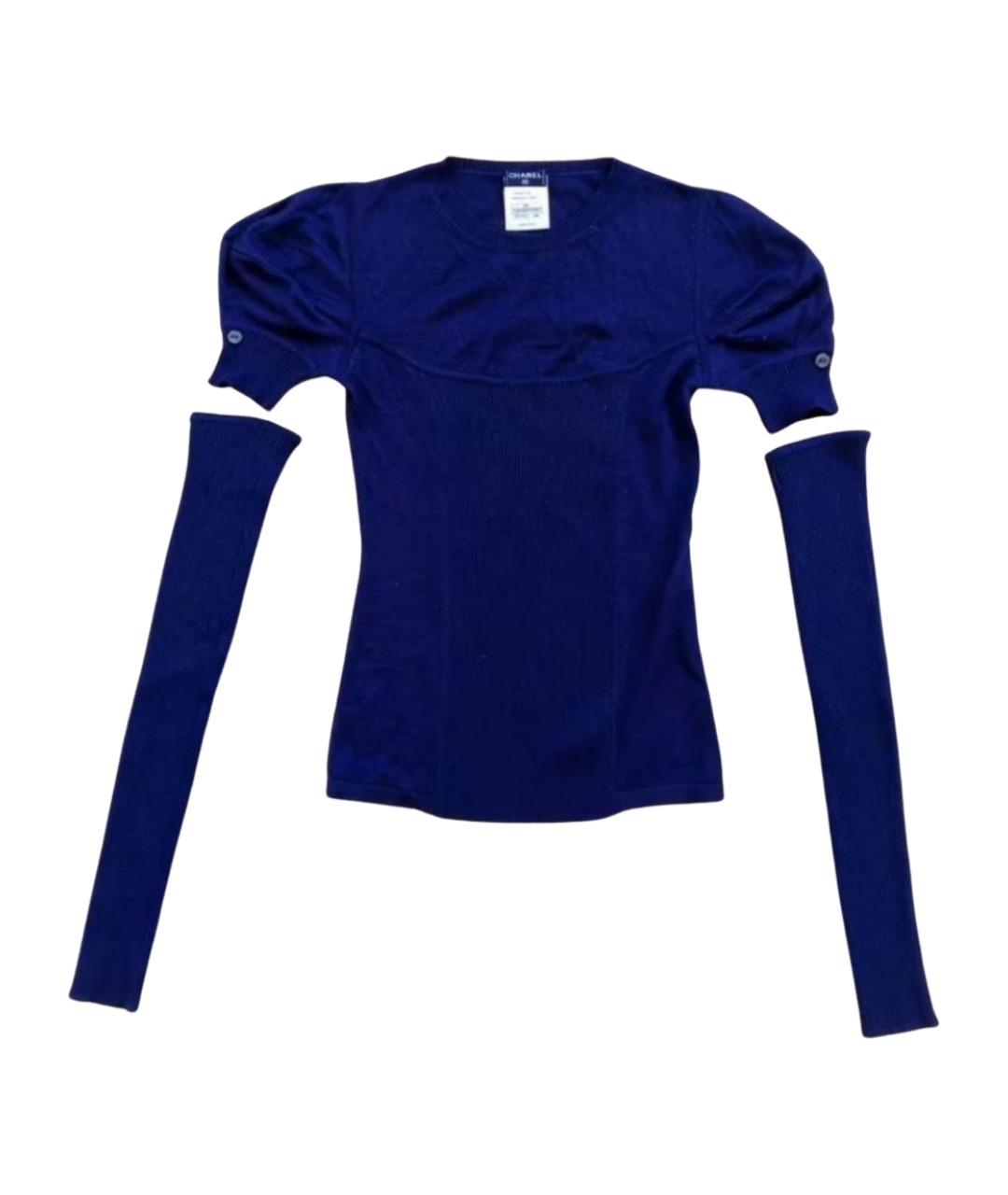CHANEL Синяя кашемировая водолазка, фото 1