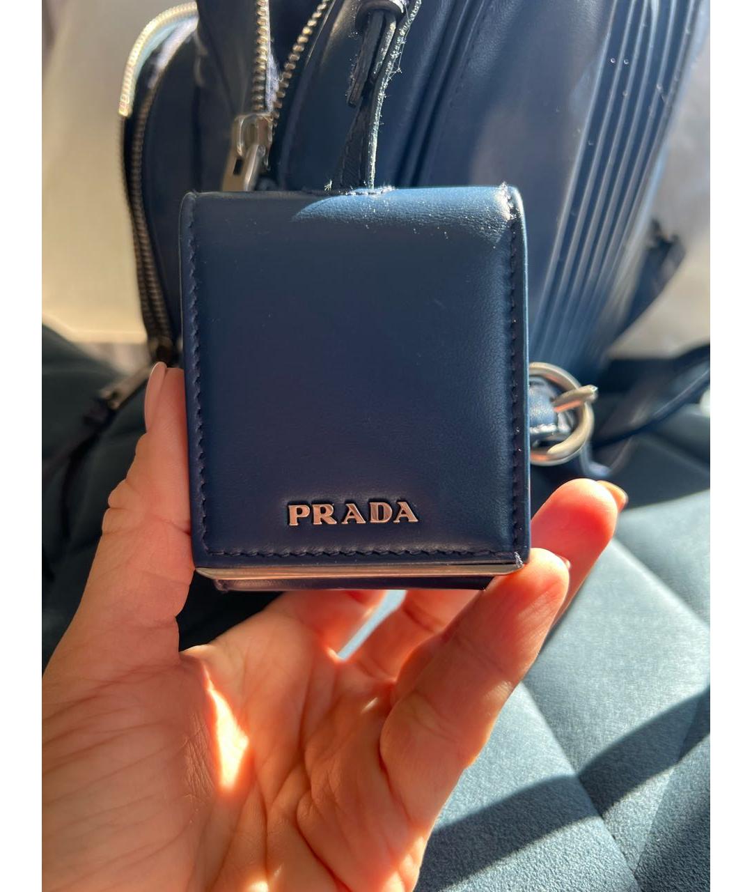 PRADA Синий кожаный рюкзак, фото 4