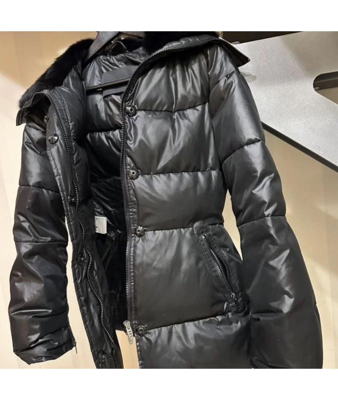 ERMANNO SCERVINO Черный меховой пуховик, фото 4