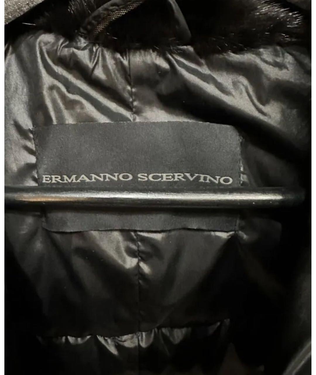 ERMANNO SCERVINO Черный меховой пуховик, фото 3