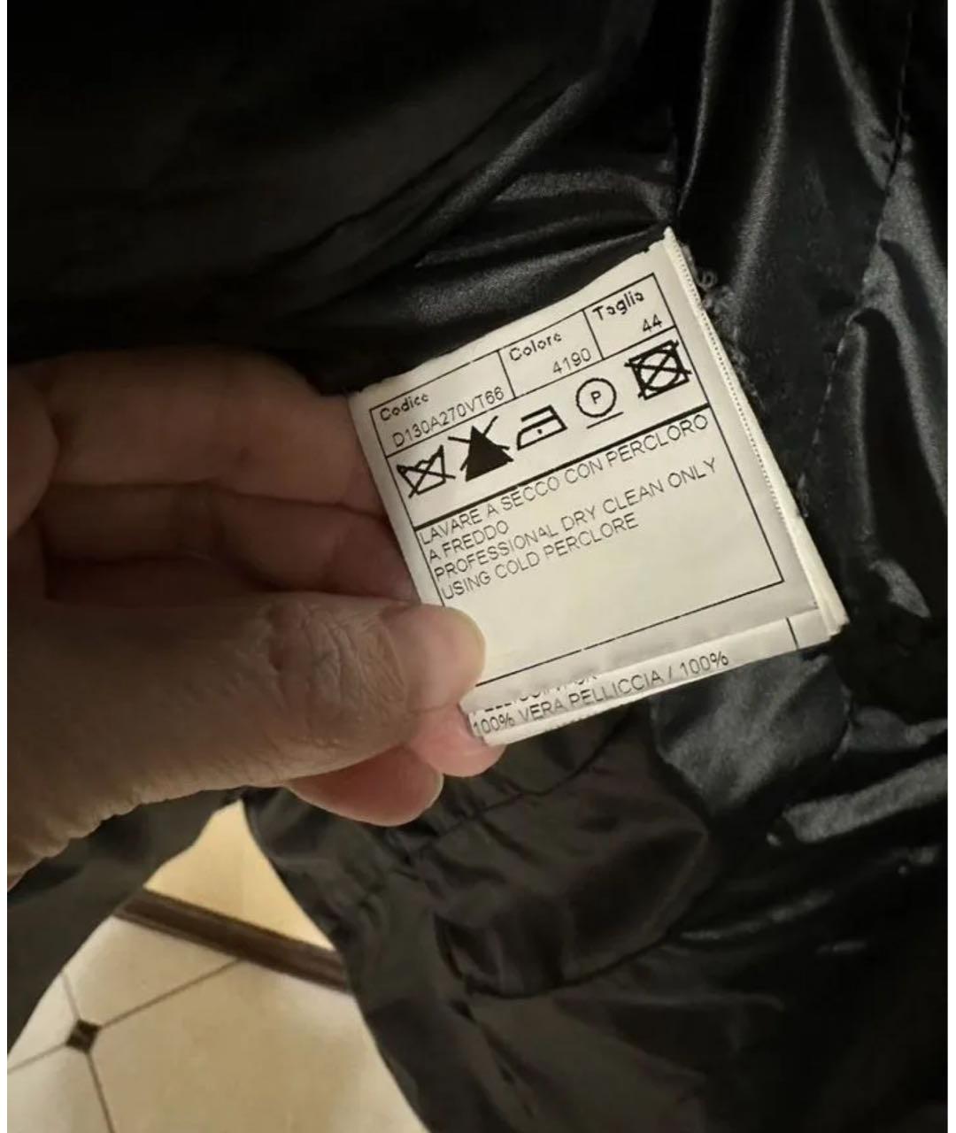 ERMANNO SCERVINO Черный меховой пуховик, фото 5