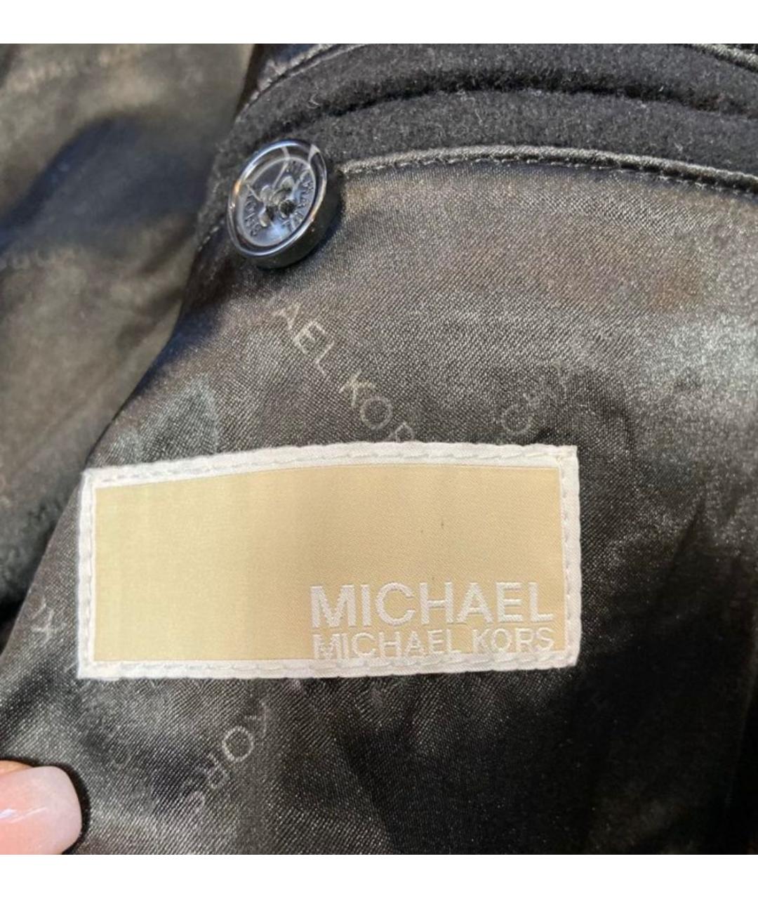 MICHAEL KORS Черное кашемировое пальто, фото 5