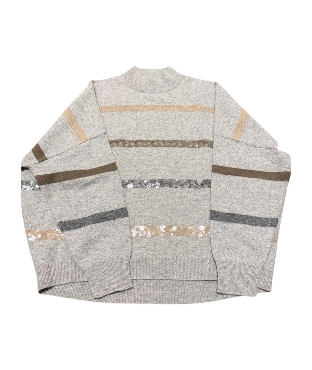 BRUNELLO CUCINELLI Серый шерстяной джемпер / свитер, фото 1