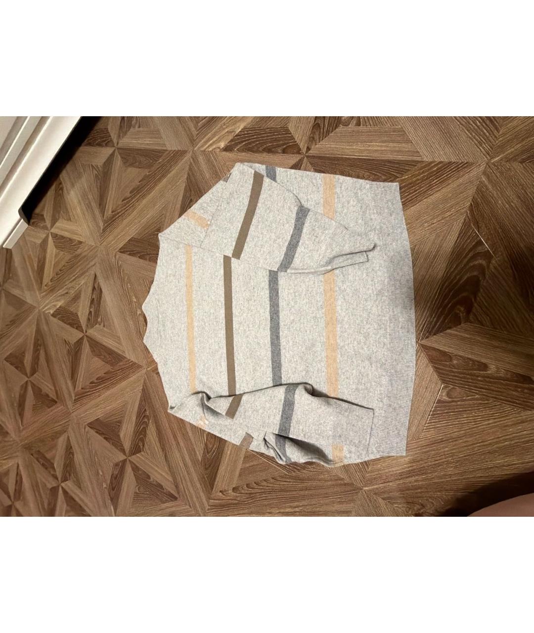 BRUNELLO CUCINELLI Серый шерстяной джемпер / свитер, фото 2