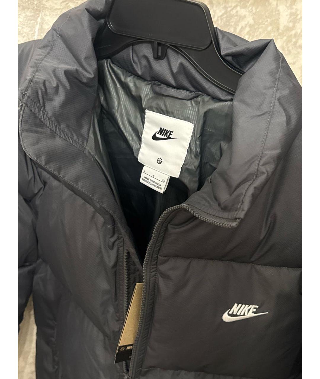 NIKE Серая синтетическая куртка, фото 3