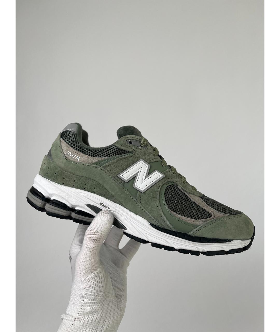 NEW BALANCE Зеленые замшевые низкие кроссовки / кеды, фото 5