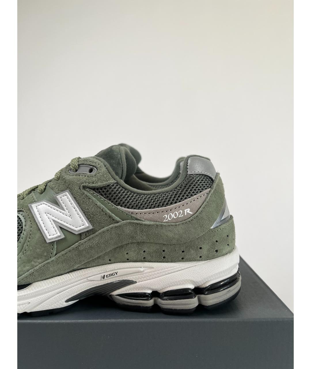 NEW BALANCE Зеленые замшевые низкие кроссовки / кеды, фото 4