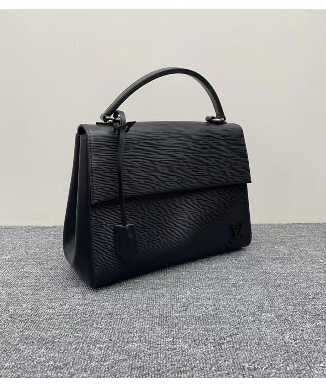 LOUIS VUITTON Черная кожаная сумка через плечо, фото 5