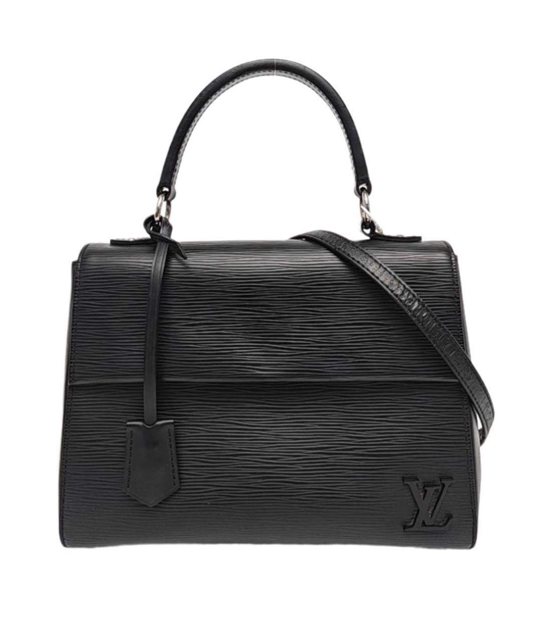 LOUIS VUITTON Черная кожаная сумка через плечо, фото 6