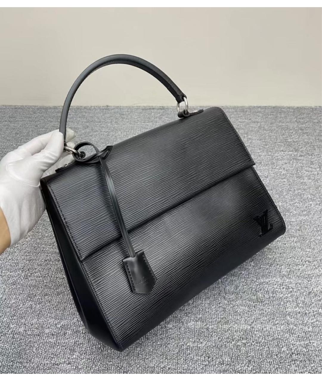 LOUIS VUITTON Черная кожаная сумка через плечо, фото 2