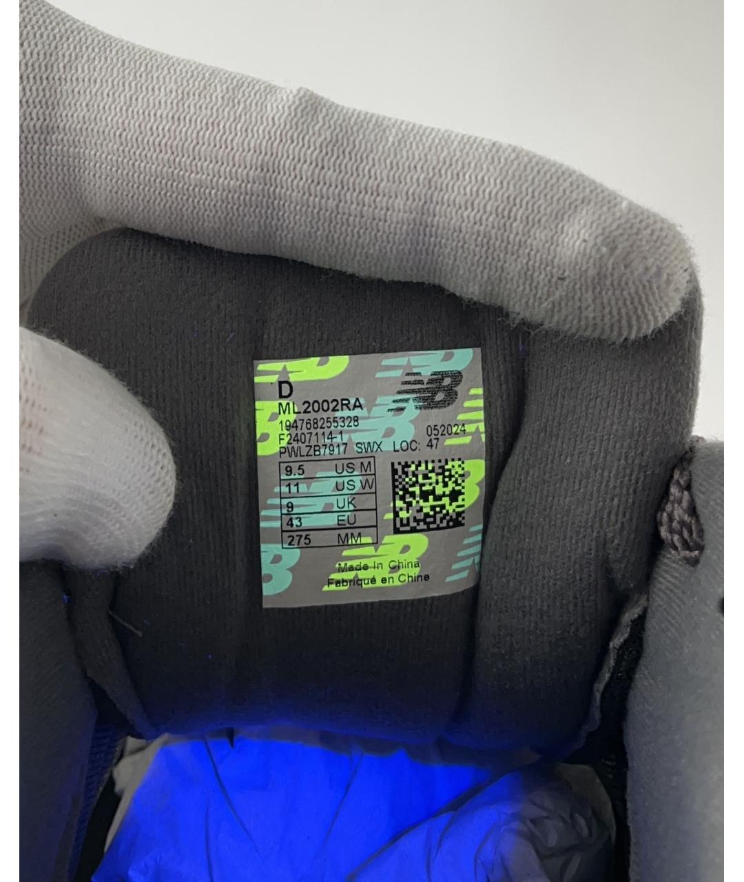 NEW BALANCE Серые текстильные низкие кроссовки / кеды, фото 7