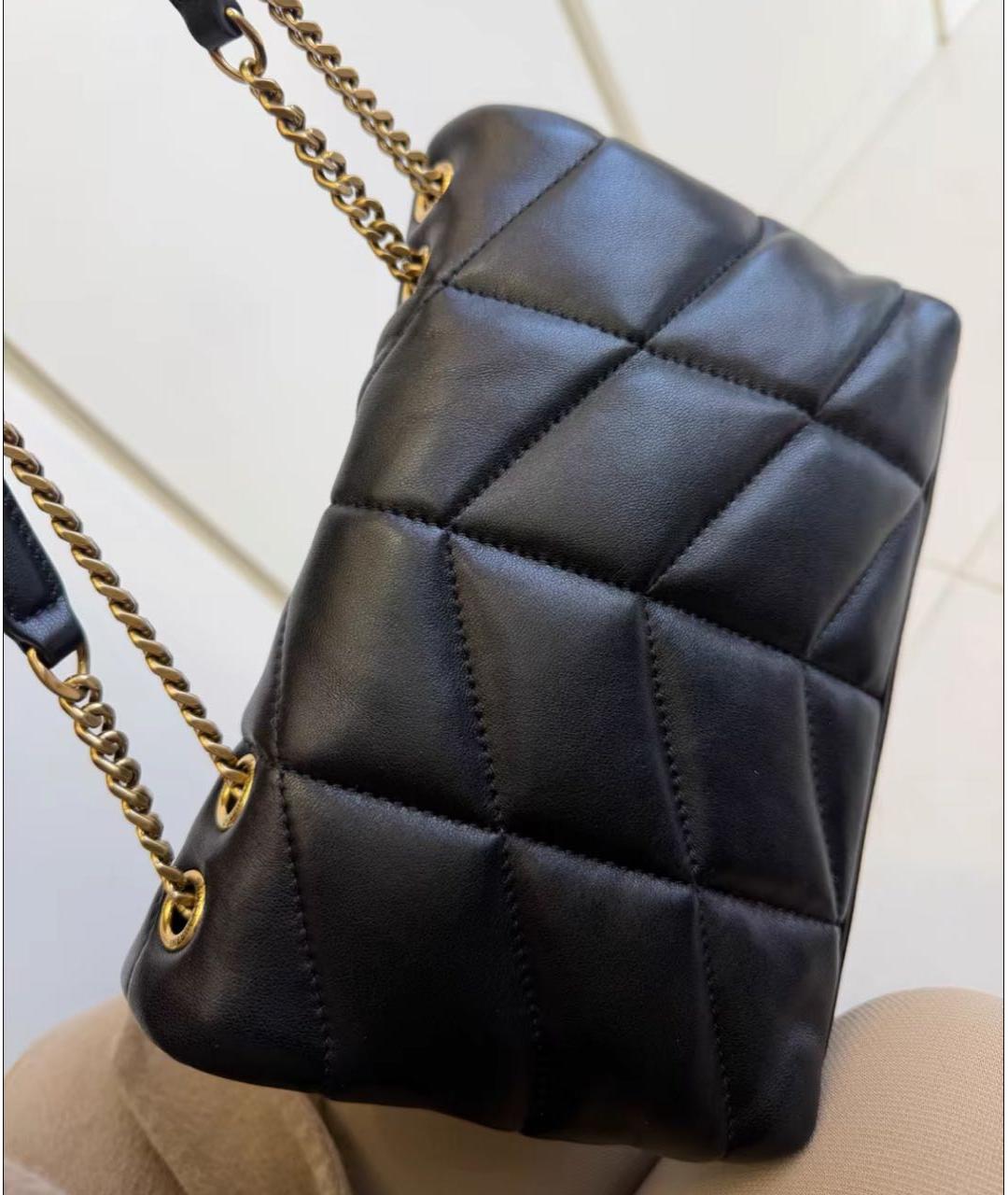 SAINT LAURENT Черная кожаная сумка через плечо, фото 2