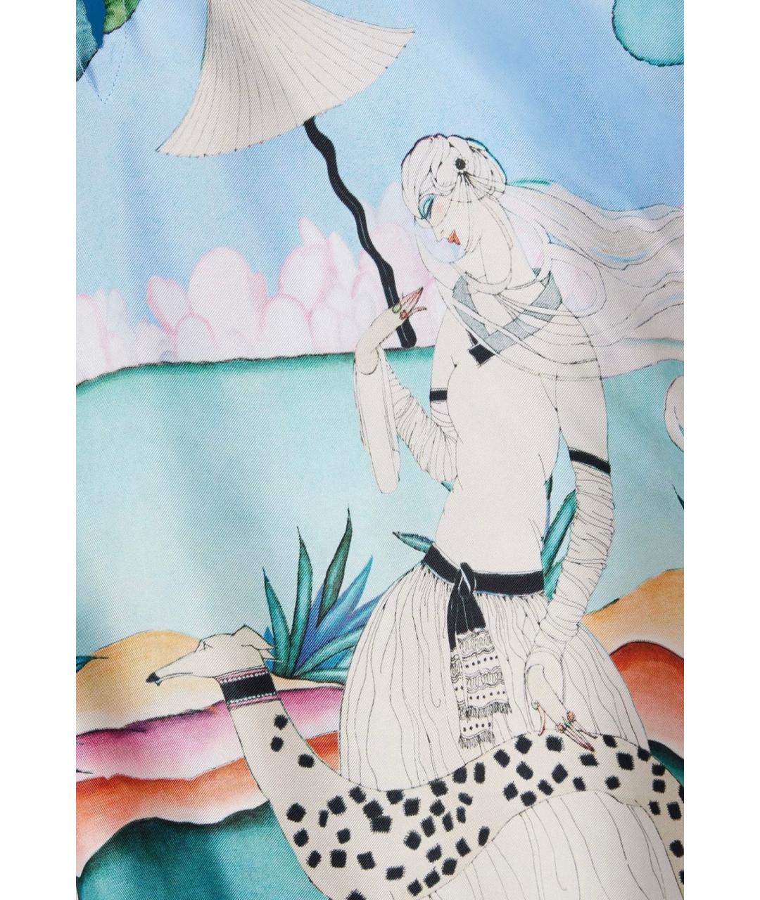 ZIMMERMANN Голубое шелковое коктейльное платье, фото 6