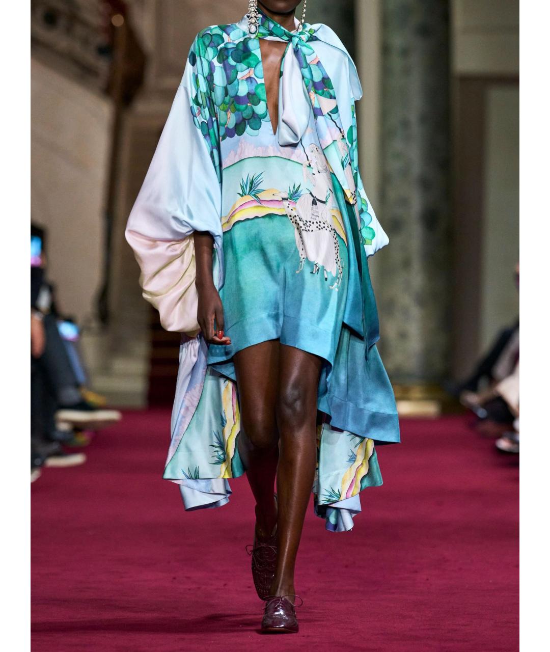 ZIMMERMANN Голубое шелковое коктейльное платье, фото 3