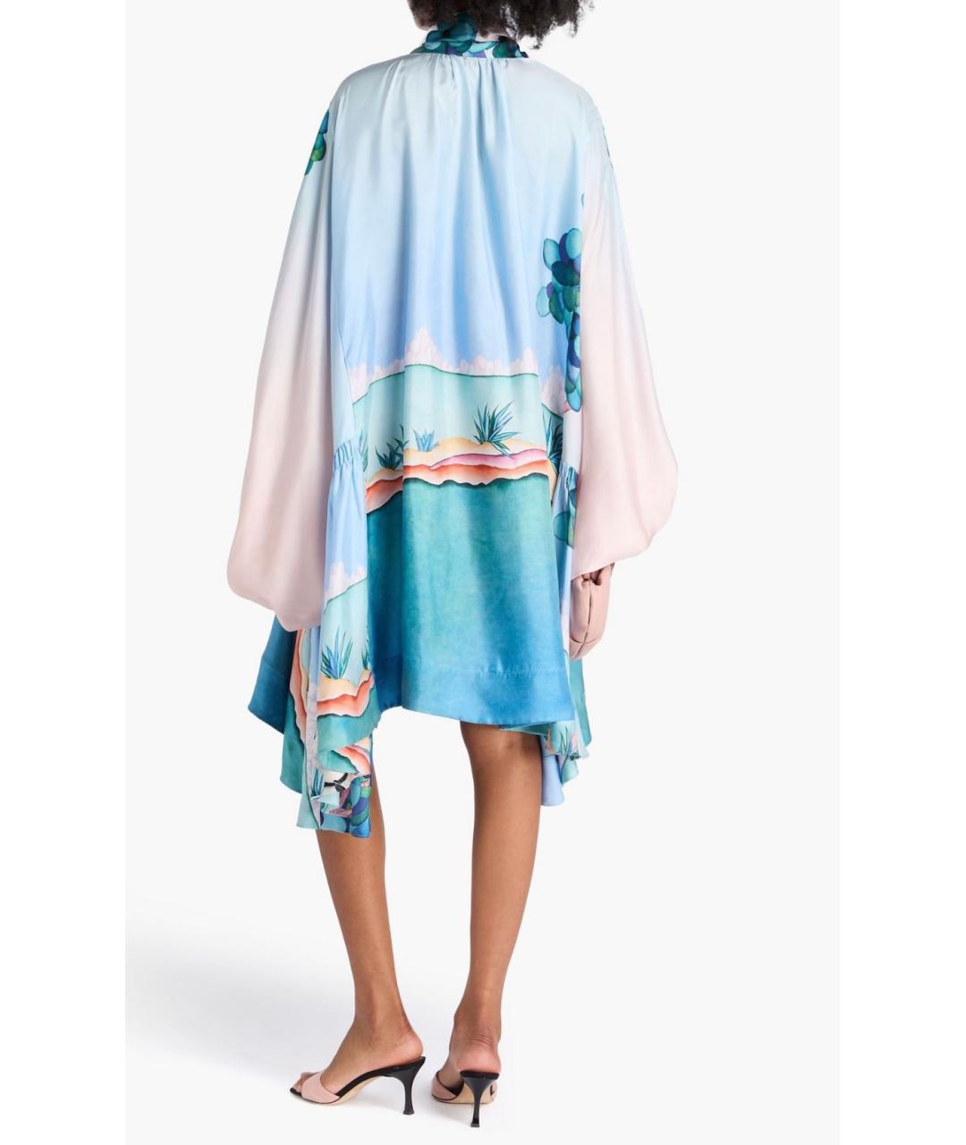 ZIMMERMANN Голубое шелковое коктейльное платье, фото 5