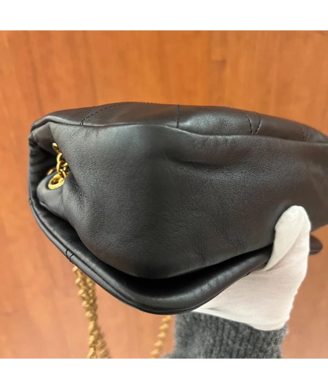 SAINT LAURENT Черная кожаная сумка через плечо, фото 8