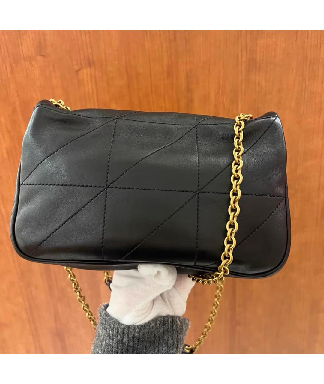 SAINT LAURENT Черная кожаная сумка через плечо, фото 3