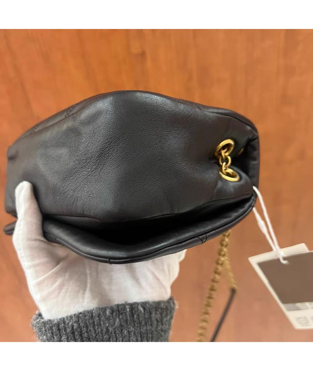 SAINT LAURENT Черная кожаная сумка через плечо, фото 7