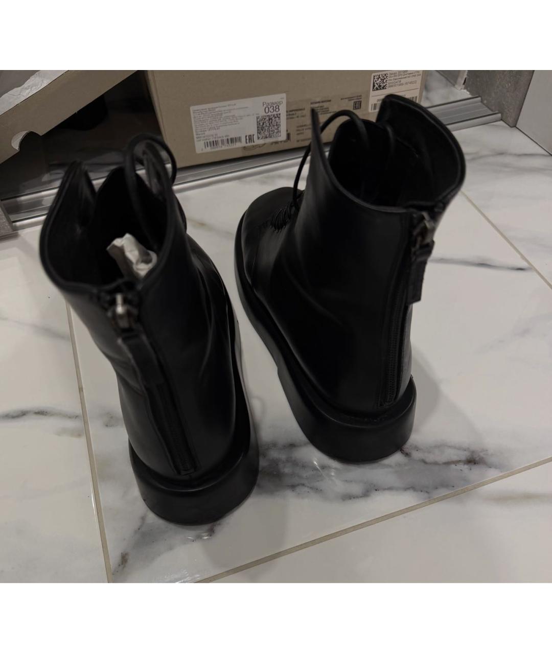 MARSELL Черные кожаные ботинки, фото 3