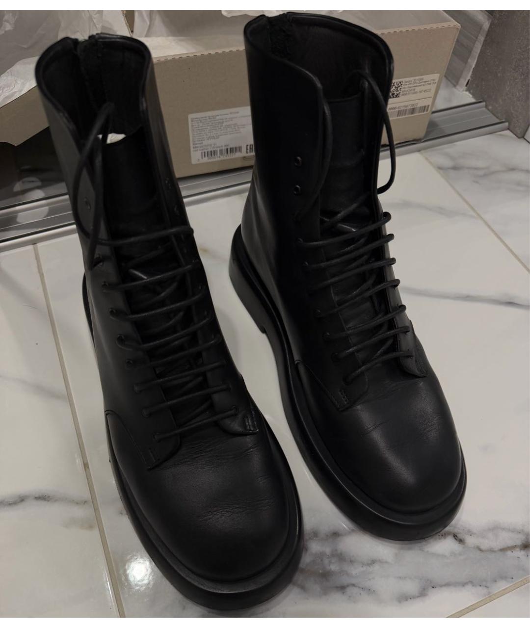 MARSELL Черные кожаные ботинки, фото 2