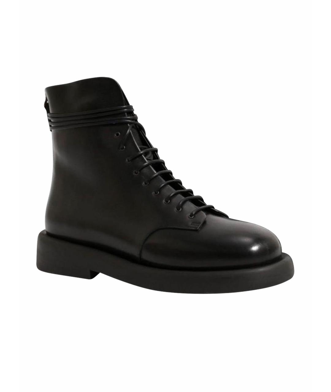 MARSELL Черные кожаные ботинки, фото 1