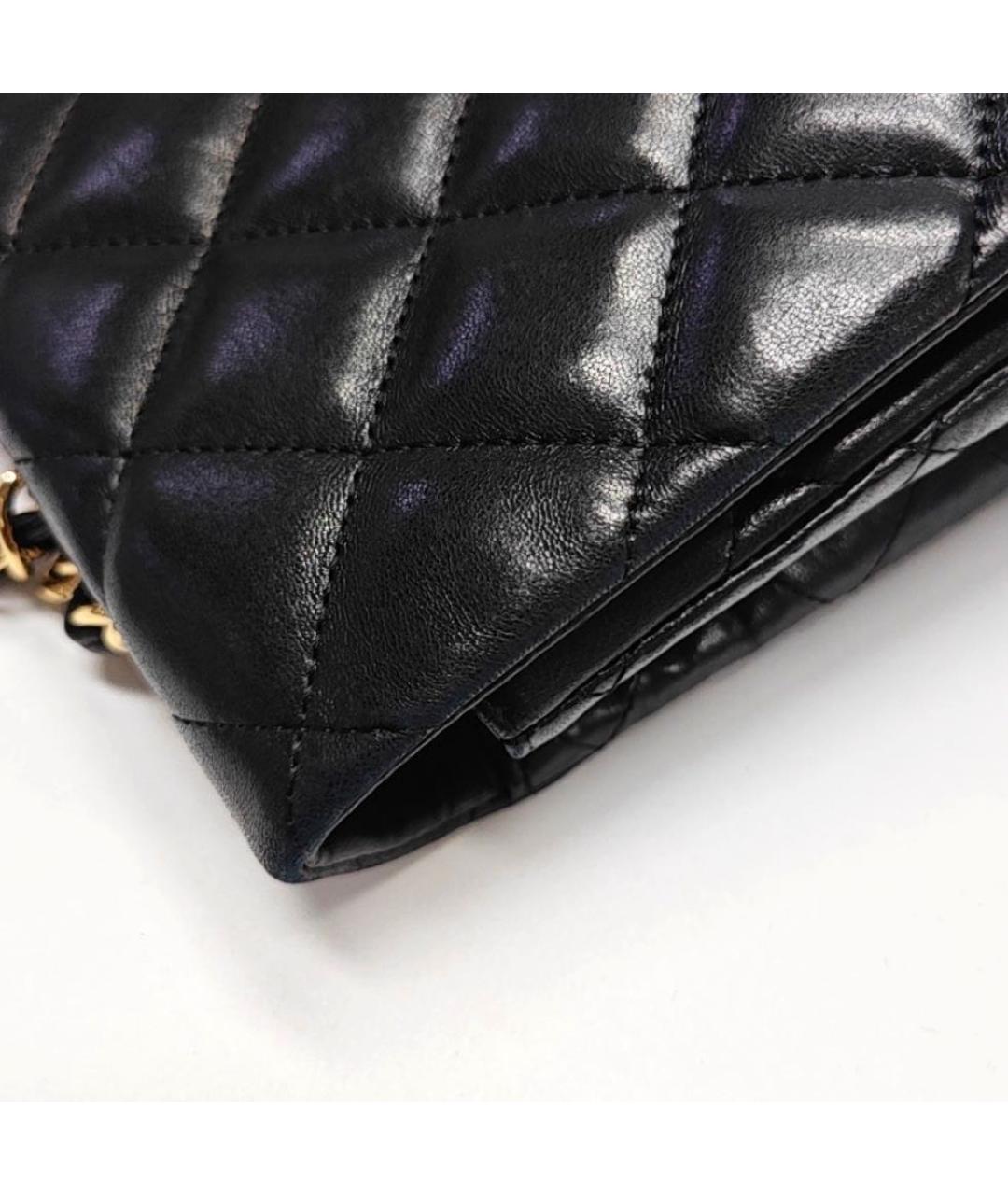 CHANEL Черная кожаная сумка через плечо, фото 7