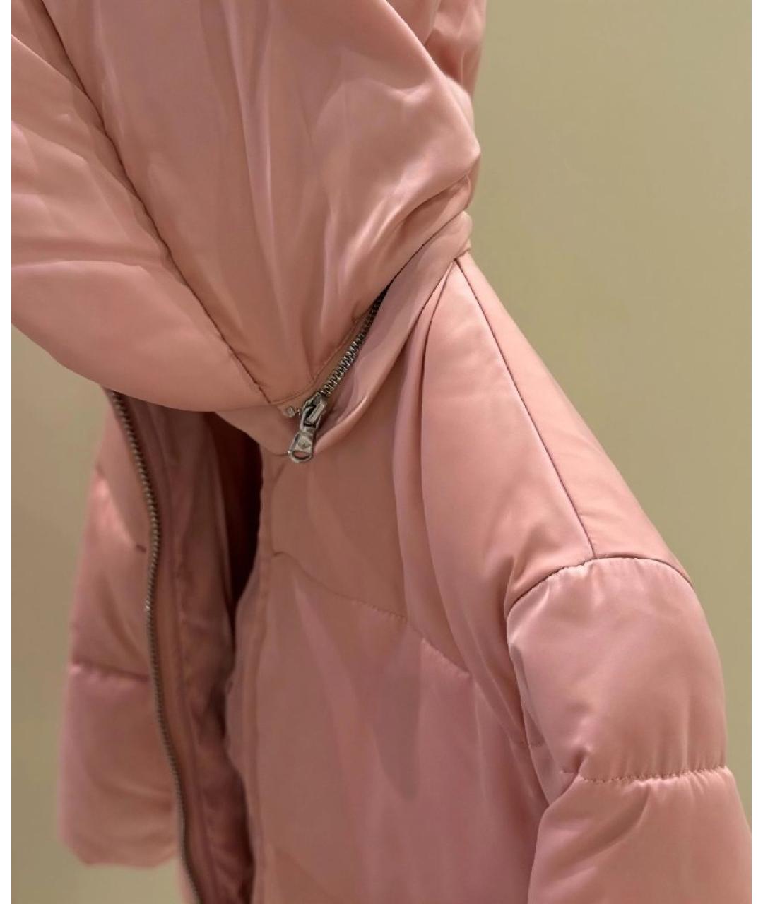 EMPORIO ARMANI Розовая полиэстеровая куртка, фото 4