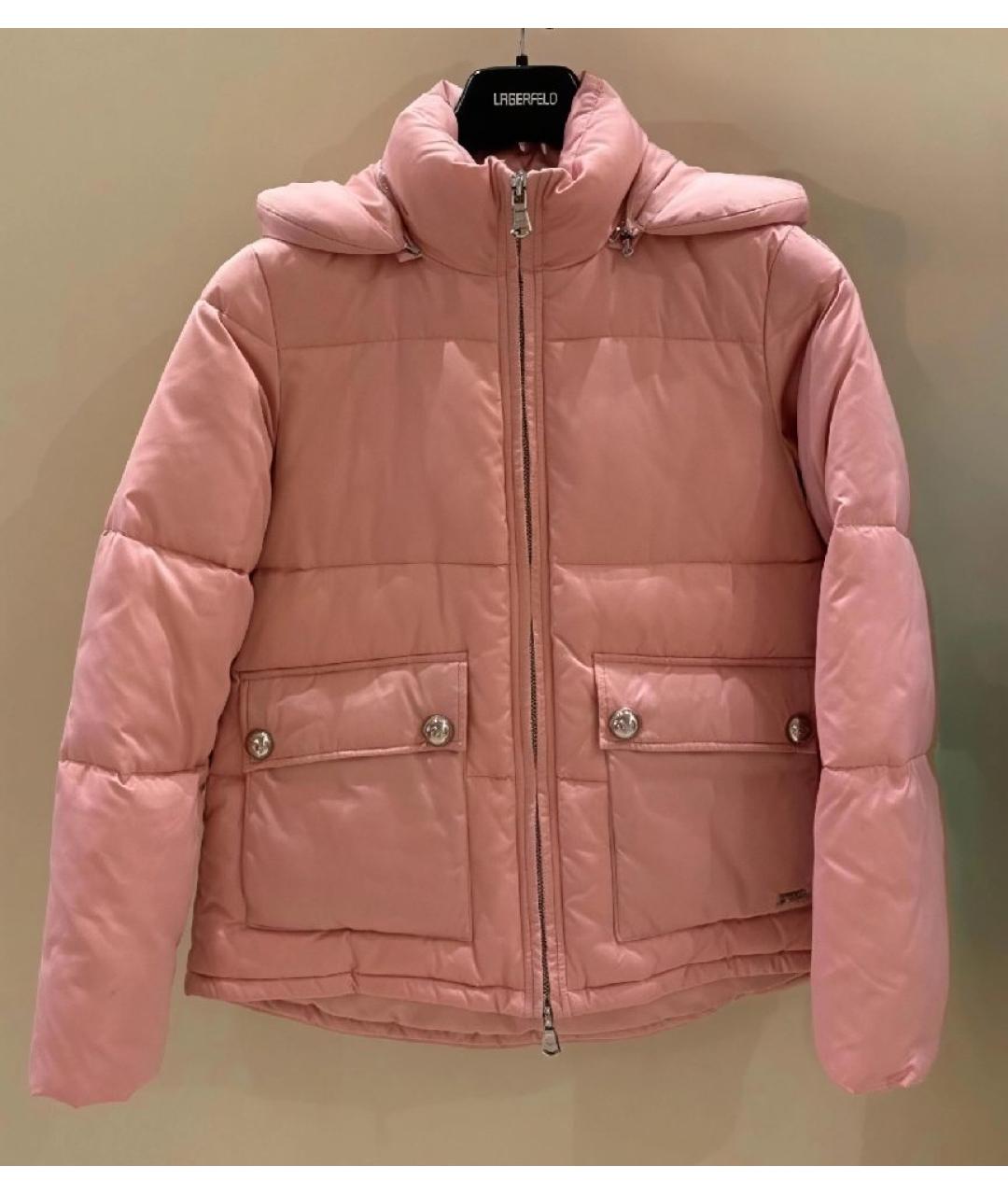 EMPORIO ARMANI Розовая полиэстеровая куртка, фото 6