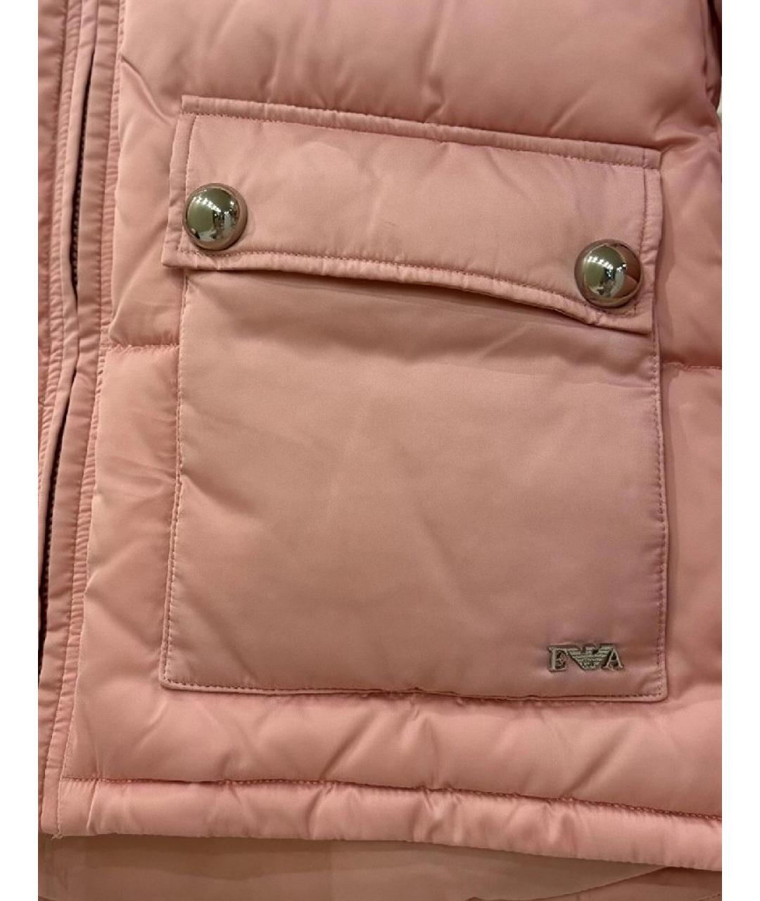 EMPORIO ARMANI Розовая полиэстеровая куртка, фото 5