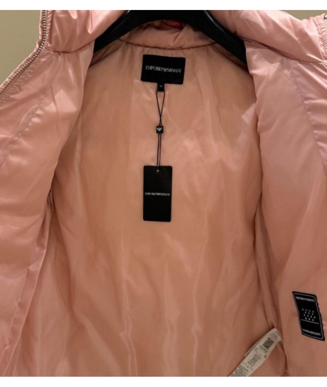 EMPORIO ARMANI Розовая полиэстеровая куртка, фото 3