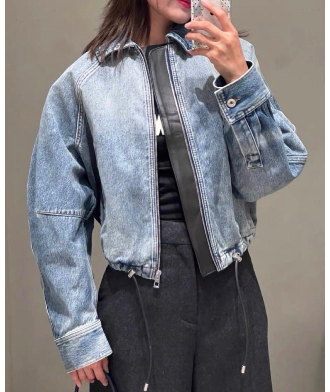 LOEWE Голубая хлопковая куртка, фото 6